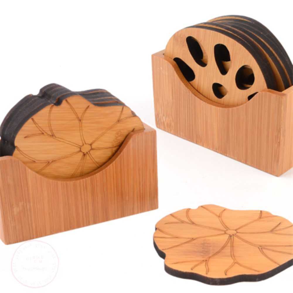 [다믿샵] 고급 우드컵받침 세트 컵받침세트 16,400원