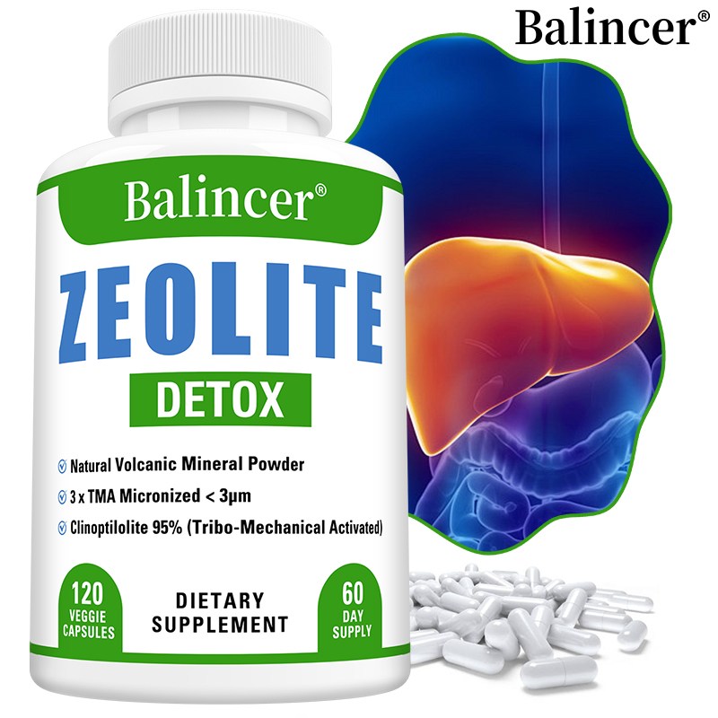 천연 제올라이트 캡슐 - 화산 미네랄 파우더 - 높은 흡착력 - 신장 건강, 디톡스, 건강 균형 관리 지원, 1개, 60회분 18,300원