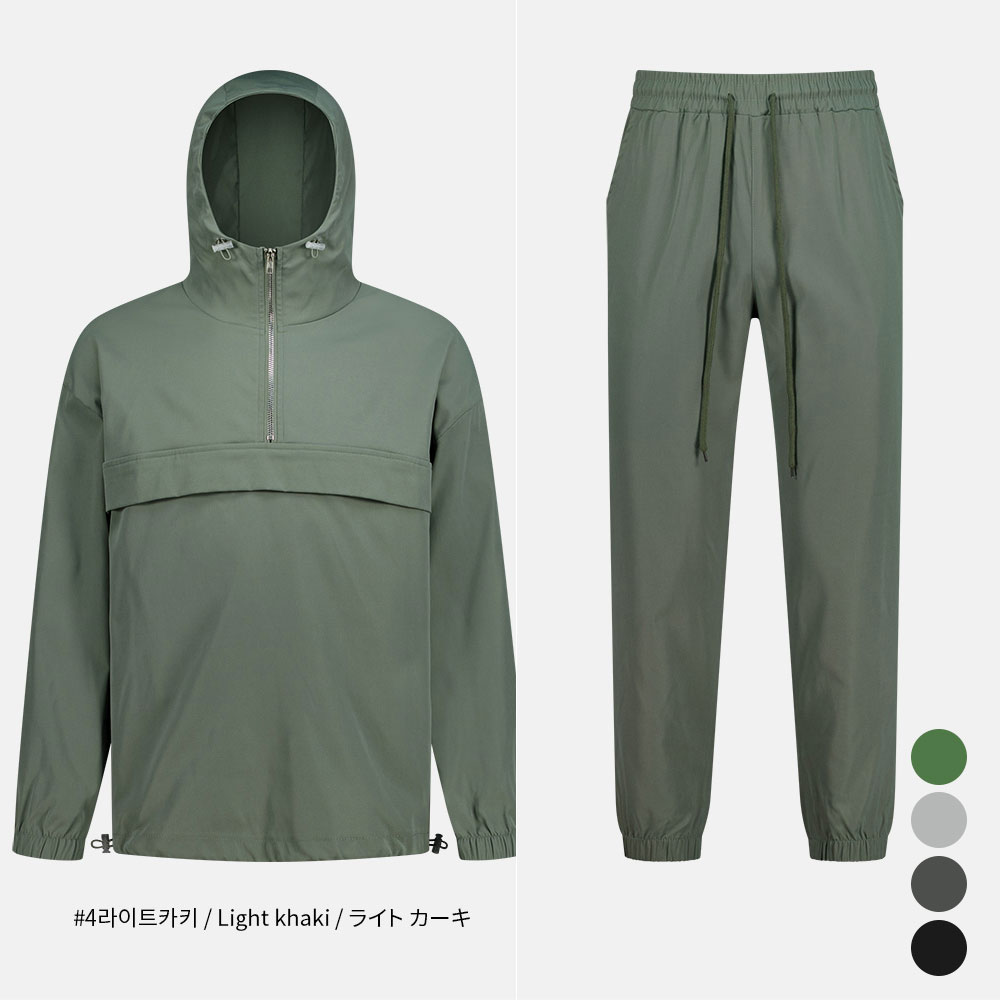 [SPM] 브릭 BA-3004 후드 아노락 셋업 남자 남성 점퍼 집업 바지 세트 바람막이 긴팔 캐쥬얼 빅사이즈 56,800원