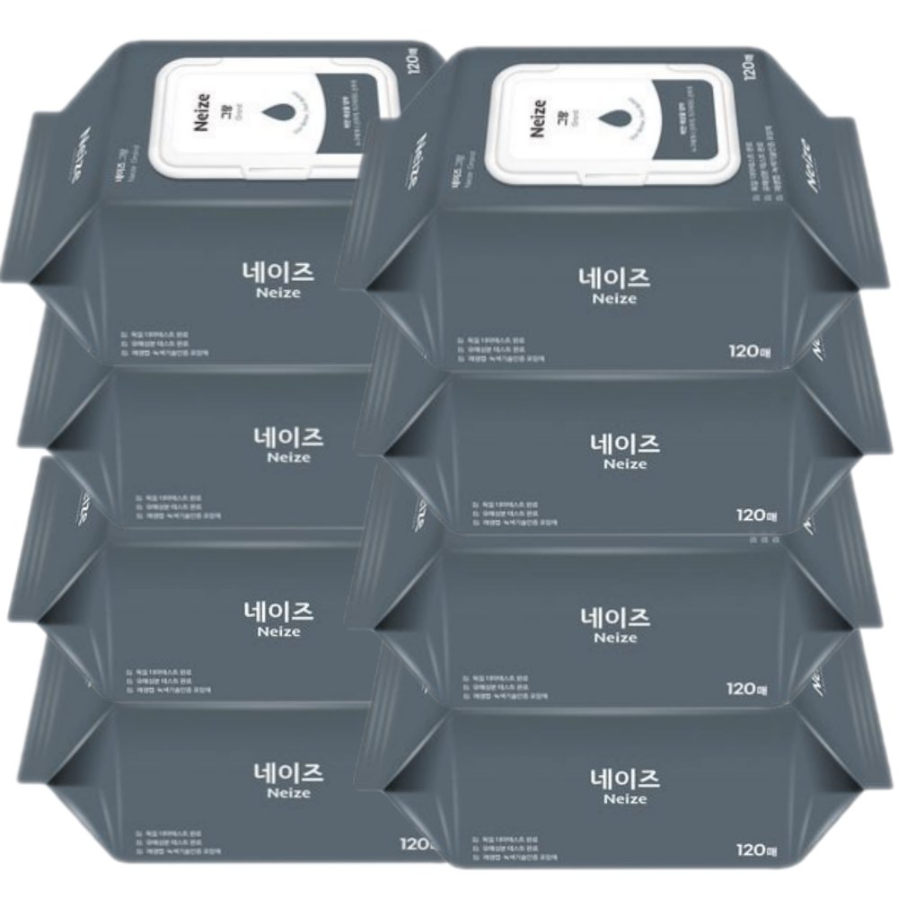 미래생활 네이즈그랑 물티슈 캡형 120매 10팩 대용량 두꺼운 도톰한 휴대용 물휴지 22,110원