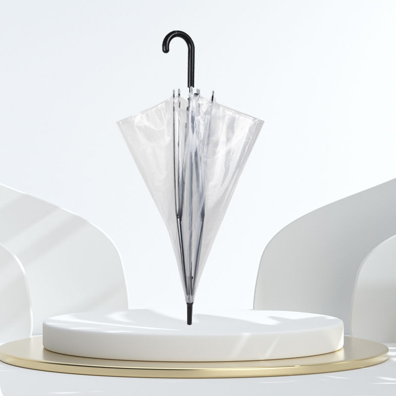 썬더 튼튼 자동 장우산 투명 파스텔 블랙 화이트 검정 비닐우산 2,000원