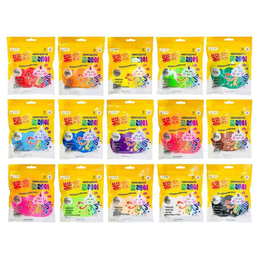 티니월드 뽀송클레이 15종 세트, 혼합색상, 50g, 1세트 18,300원
