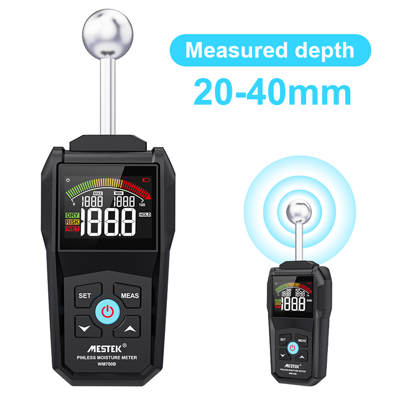 Mestek 유도 목재 댐프 감지기 전체 핀리스 벽 마른 나온 용 수분 측정기 54,400원