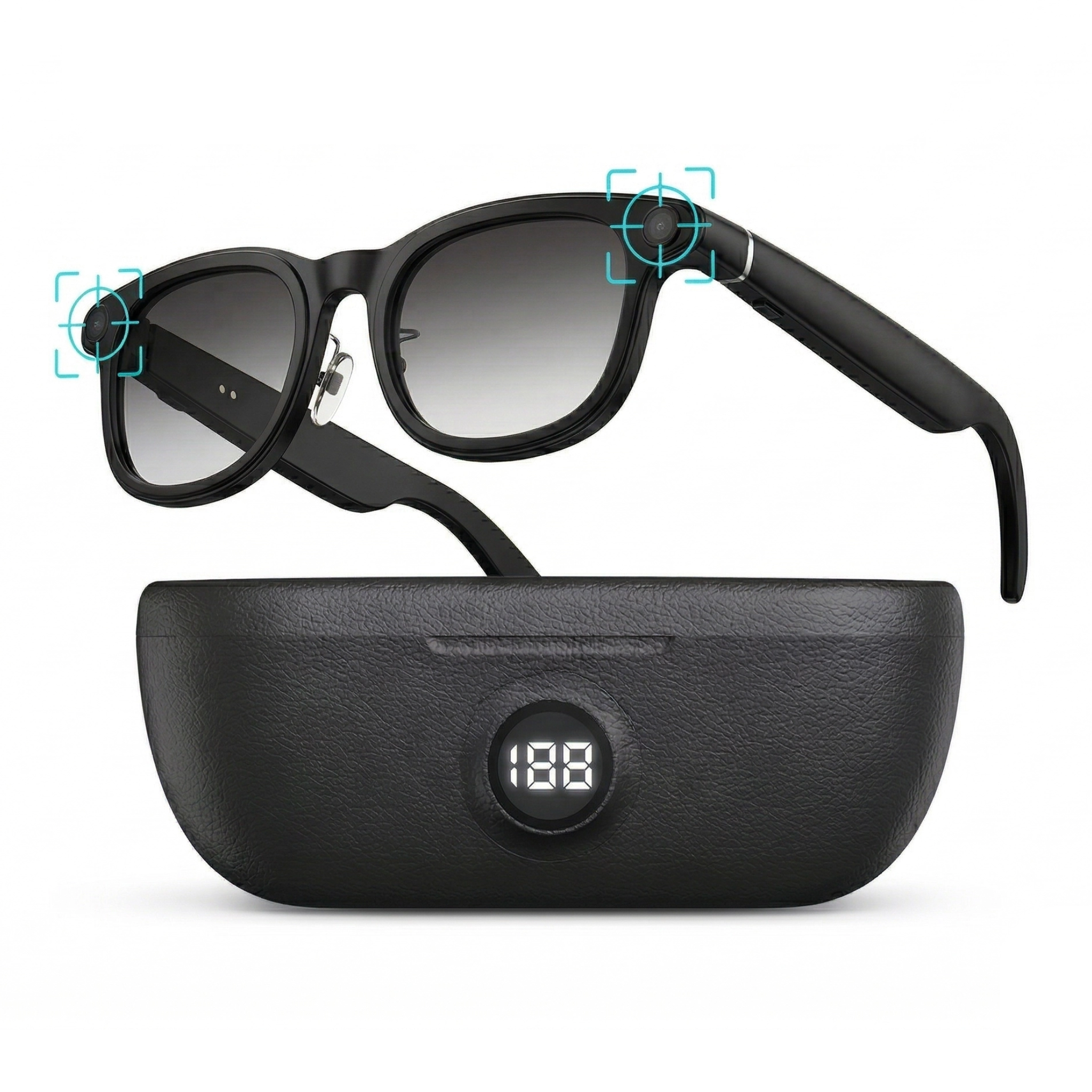 AI 스마트 안경 카메라 액션캠 6축 손떨림방지 800만화소 1200P 녹화 음성비서 실시간 번역 녹음 텍스트 변환 음악재생 스마트글래스 153,000원