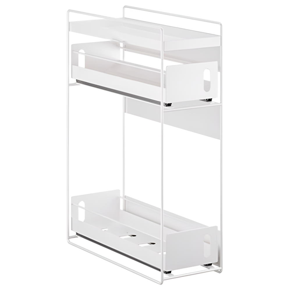 자석 틈새 무타공 선반 슬라이드 슬림 수납 세탁기 냉장고 주방 영양제 정리함, 화이트 45,500원