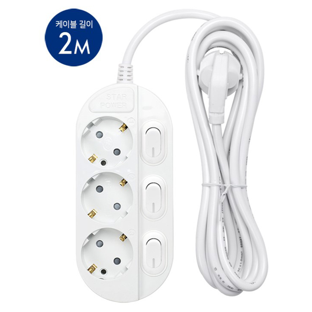 피스코리아 뉴 개별 멀티탭 3구, 7개, 2m 85,850원