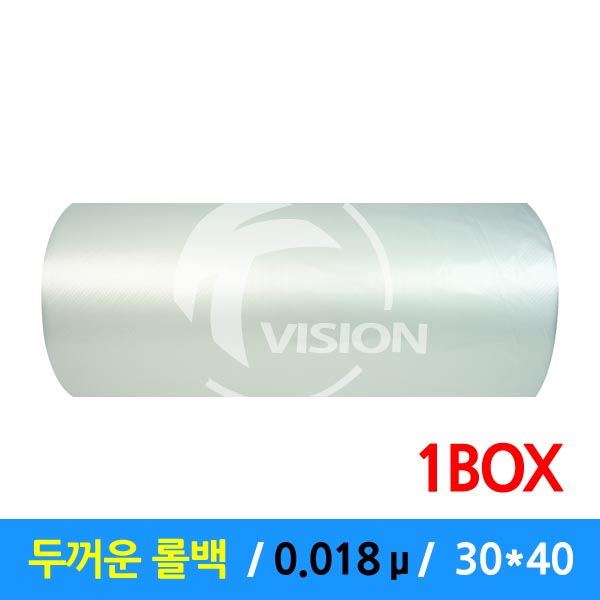 두꺼운 롤백 30X40 1롤 2.4kg 두께 0.018미크론 마트용 대용량 롤팩 업소용 위생백 일회용 비닐봉투 일회용 비닐백 6롤, 1개, 중(M), 6개 60,400원