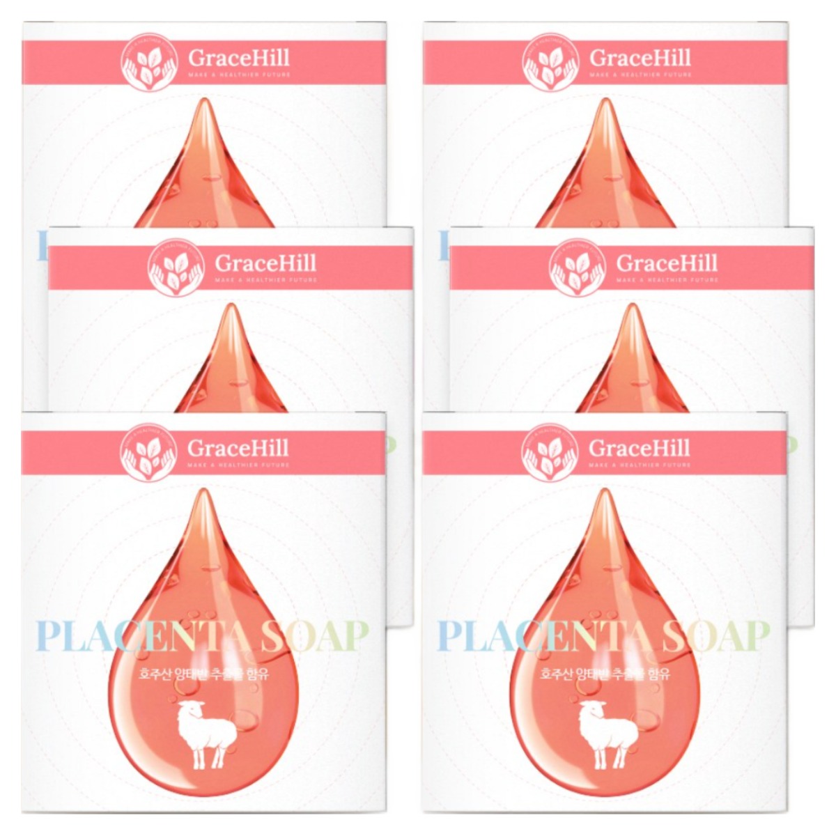 그레이스힐 호주 양태반 클렌징 비누 PLACENTA SOAP, 6개입, 100g 54,000원