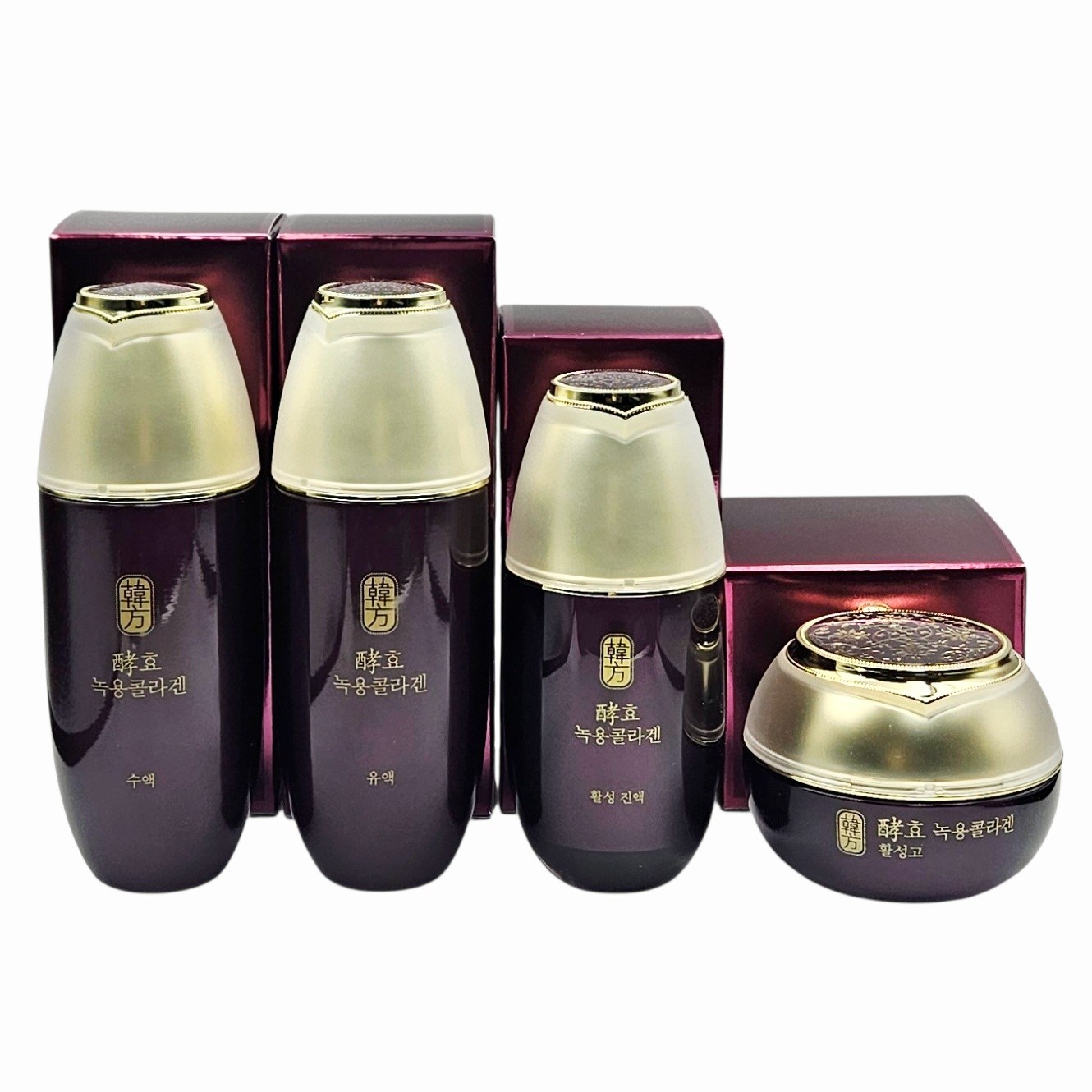 수려한 효 녹용콜라겐 4종 기초 세트 / 수액 + 유액 + 활성 진액 + 활성고, 2세트 143,780원