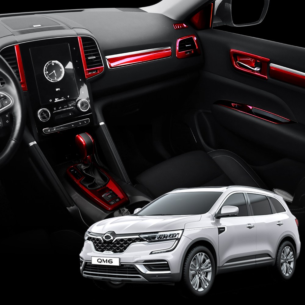 더블랙 호환 QM6 실내외 튜닝 용품 인테리어 모음전 카본 크롬 몰딩 40,500원