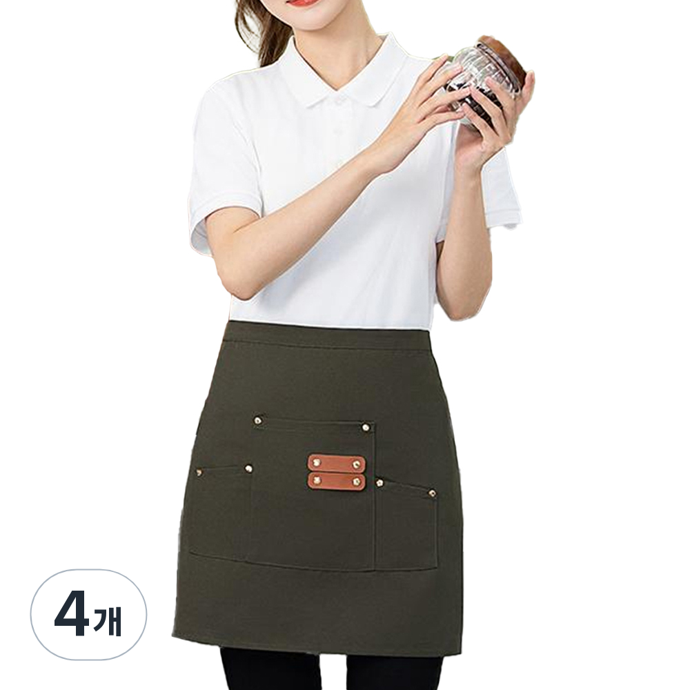 아이엠판다 남녀공용 생활 방수 하프 랩 허리 앞치마 39,600원