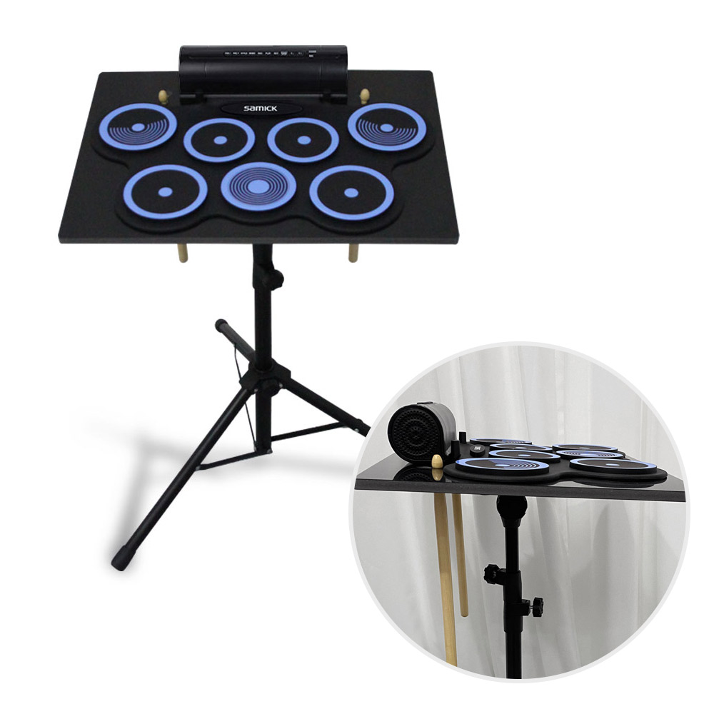 삼익악기 스탠드 거치대 포함 전자드럼패드 포터블 롤 드럼 블루투스 129,000원