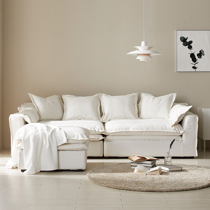 파로마 홈즈 포리 프리미엄 구스 4인 소파 스툴 세트 HPN319-1 1,087,000원