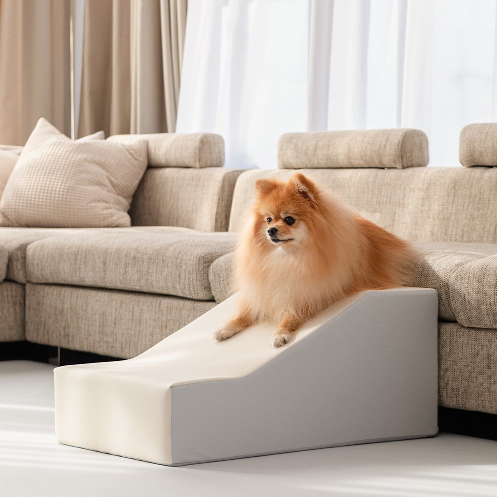 이리로 강아지 계단 실리콘 논슬립 2단 슈퍼스텝, 윗면(코지아이보리), 1개 98,000원