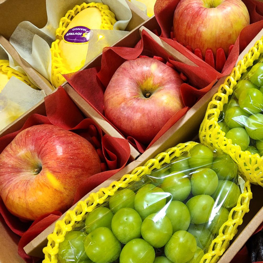 정성 담은 안부 세트 5호 (사과 샤인머스캣 애플망고 골드망고 혼합 구성), 1박스 86,000원