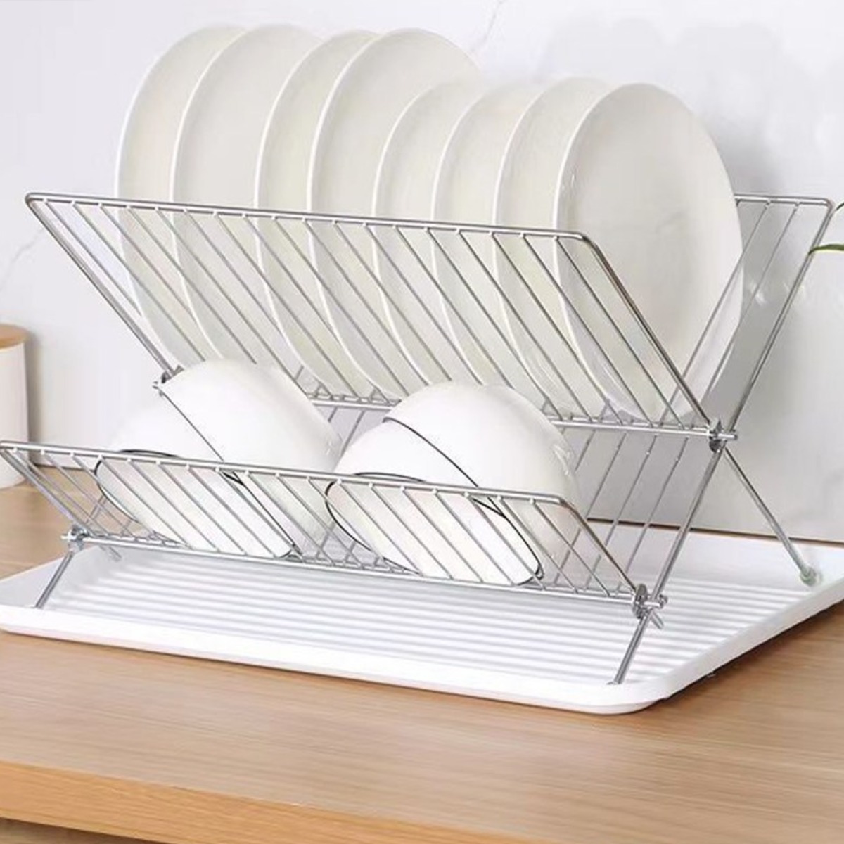 홈프로 콤팩트 접이식 식기건조대 설거지건조대, 1개, 블랙, 2단 15,100원