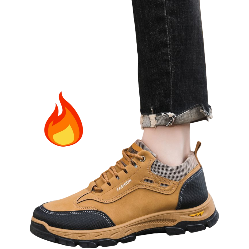 Makone 남성 겨울 가죽 미끄럼 방지 아웃도어 등산화 기모 운동화 34,900원