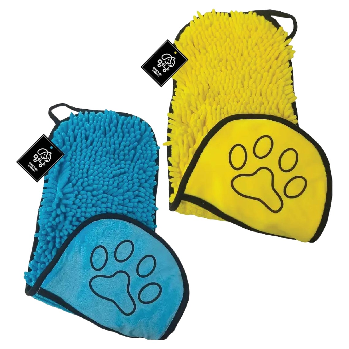 멍냥 반려동물 강력 흡수 빠른 건조 포켓타입 드라이 타월 2종 세트 12,360원