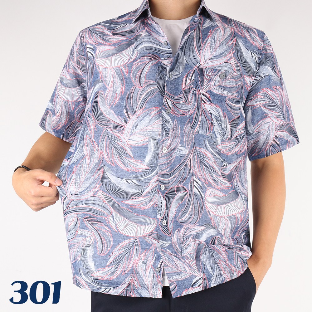 [GTM] B남성하와이안반팔셔츠 국내제작 남자 바캉스 해변 휴양지 통기성 휴가 여행 남방 빅사이즈 38,800원