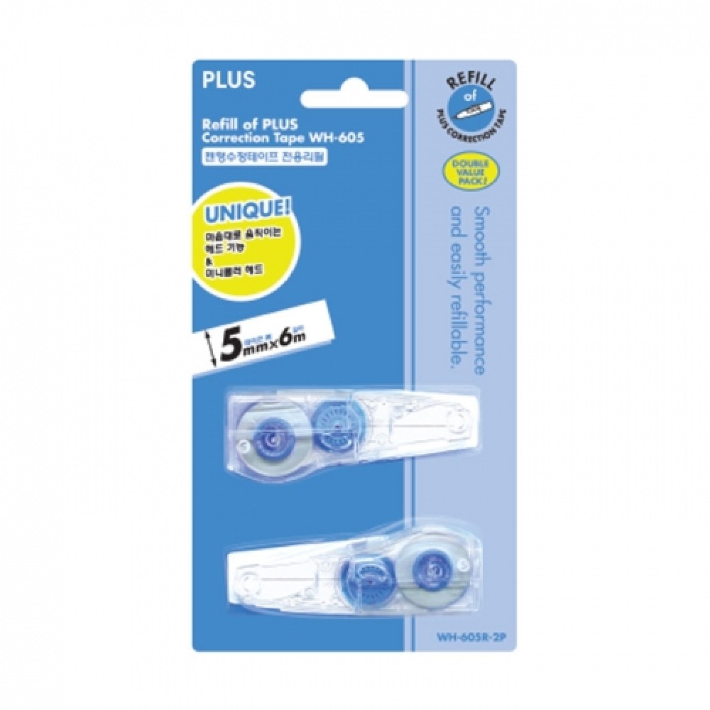플러스 화이퍼 엠알 WH-605 수정테이프, 블루 리필 2개입, 2개 7,900원