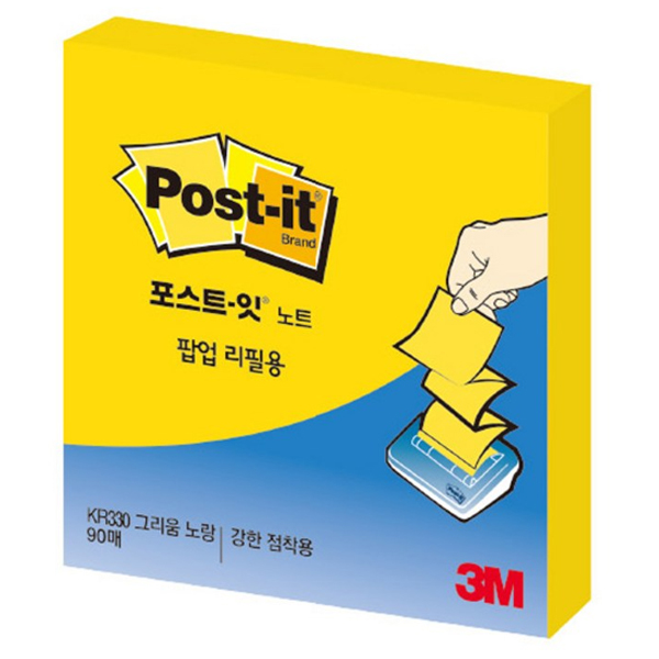 쓰리엠 포스트잇 포스트잇 KR-330 강한점착용 팝업 리필 76 x 76 mm 5,500원