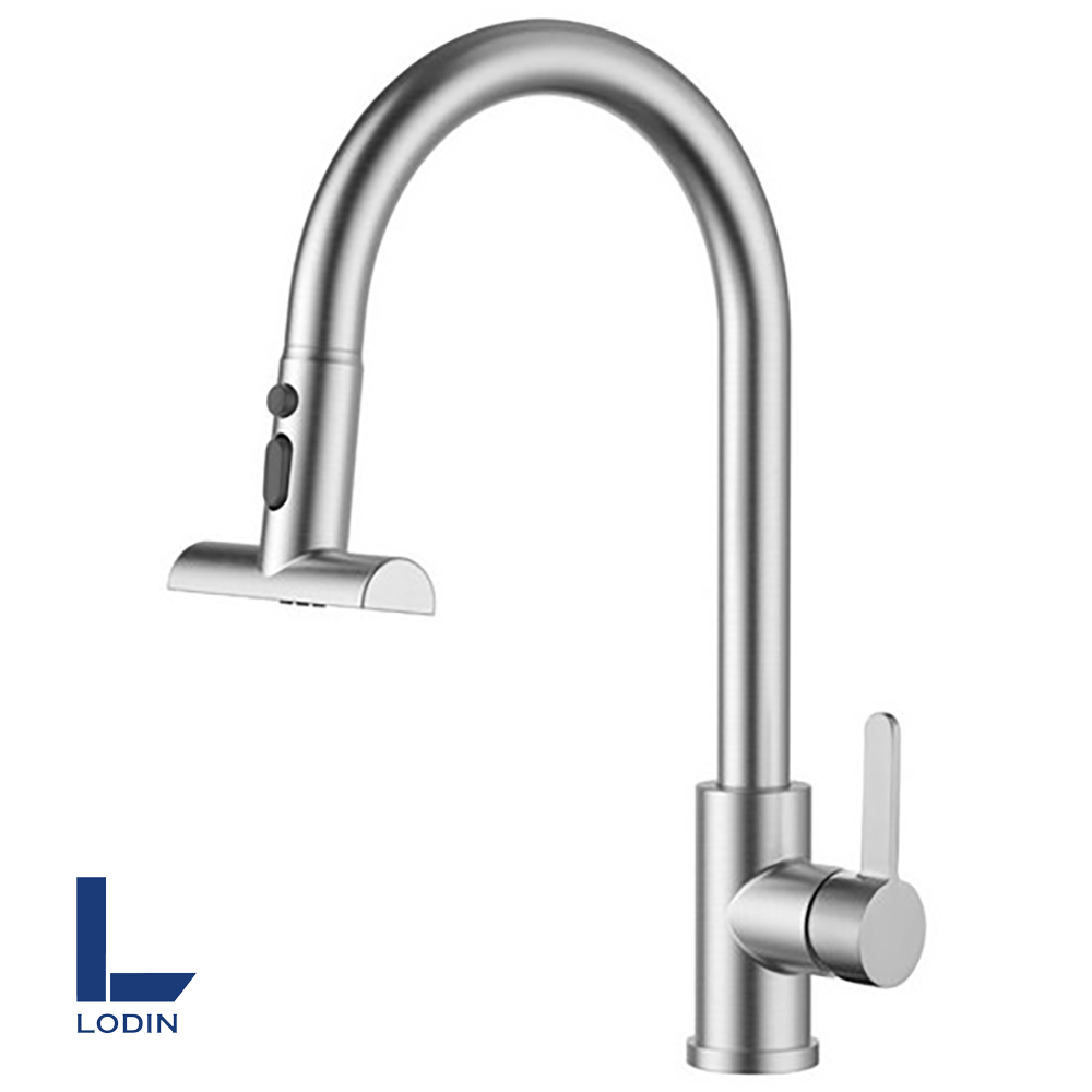 로딘 와이드 거위목 싱크대수전 폭포 주방수전 폭포수 씽크대 수도꼭지 교체 ODIN-261B, 1개 44,800원