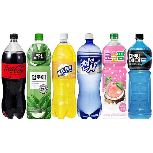 [한번에먹자] 음료수 1.5L 혼합세트 코카콜라 제로 미닛메이드 알로에 써니텐 파인애플 일화 천연사이다 해태음료 코코팜 피치핑크 파워에이드 마운틴 블라스트 17,300원