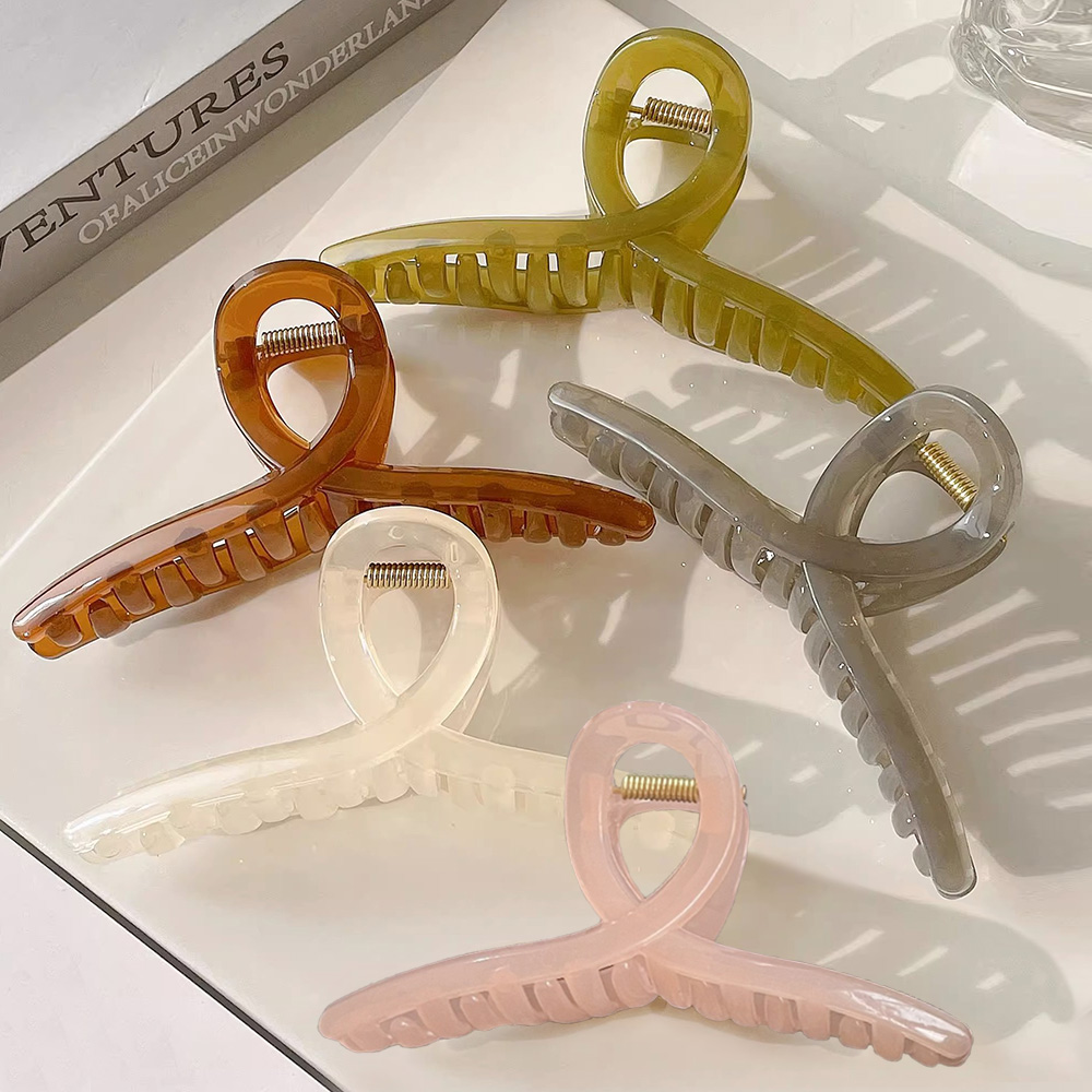 무식이네 빅사이즈 꼬임 유광 올림머리 헤어 집게핀 13cm 5종 세트 4,900원