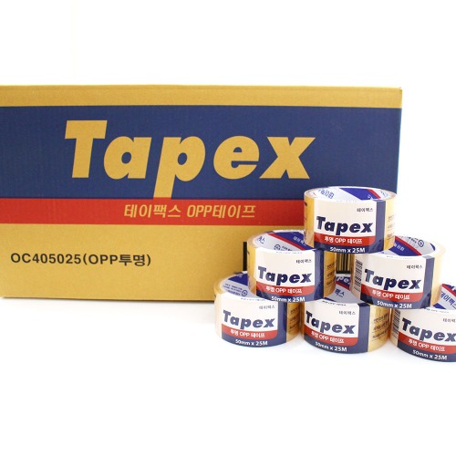 (박스)테이팩스 OPP박스테이프(50mm x25M)(50개입), 투명, 50개 69,500원