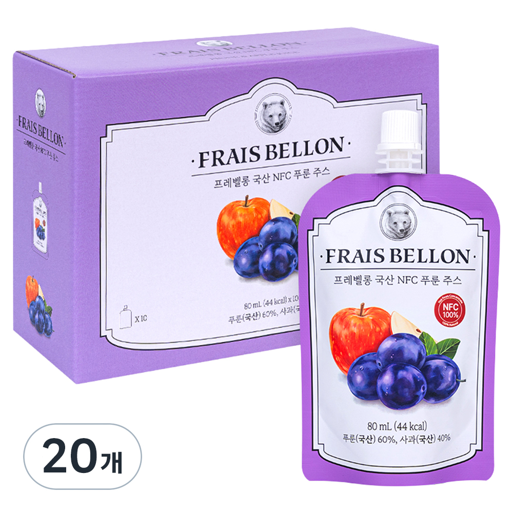 프레벨롱 국산 NFC 푸룬주스, 20개, 80ml 27,900원