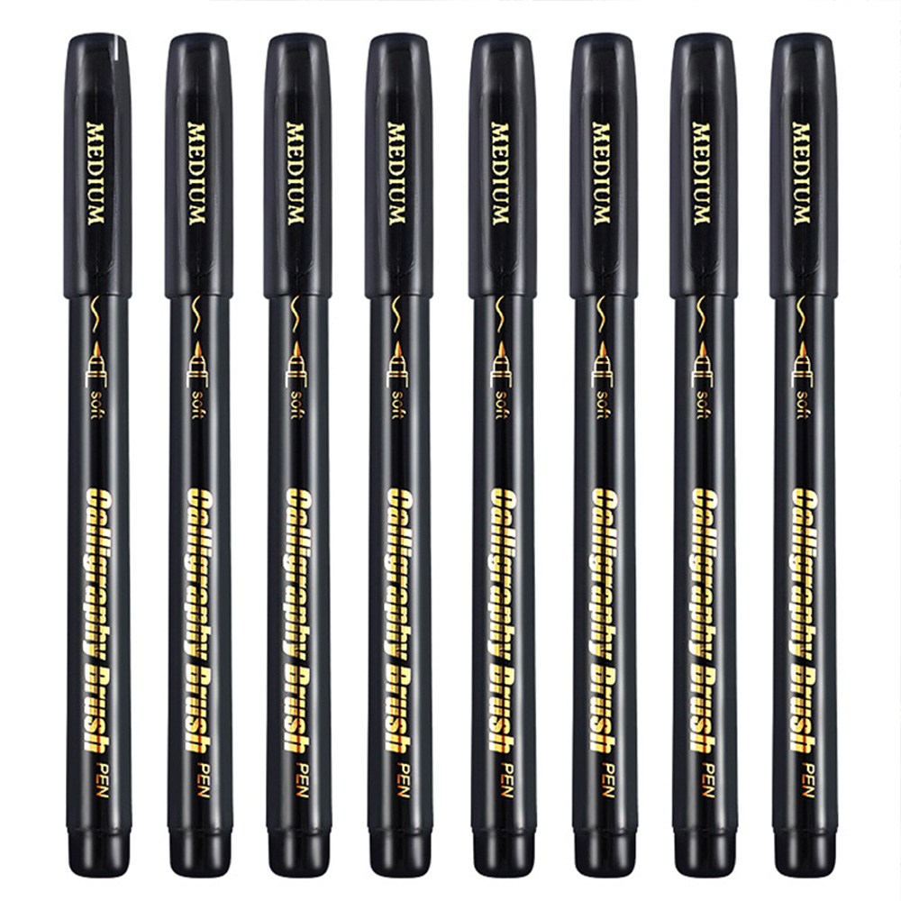 미니플 캘리그라피 브러시 펜, 8개, 블랙 16,800원