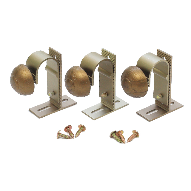 알루미늄 커튼봉 높이 조절 브라켓 25mm 3p+ 나사 6p 세트 9,100원