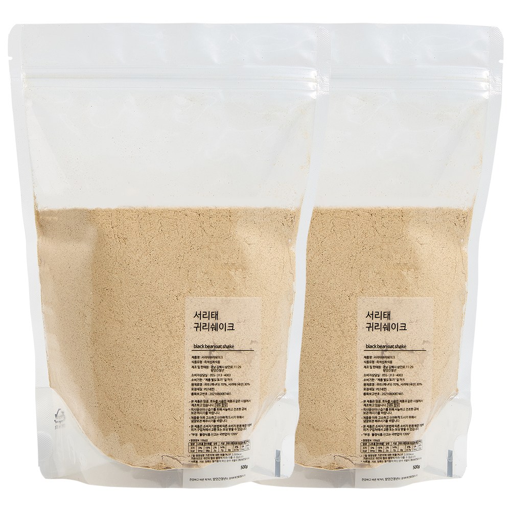 방앗간청년 쪄서 볶은 서리태귀리쉐이크, 2개, 500g 30,800원