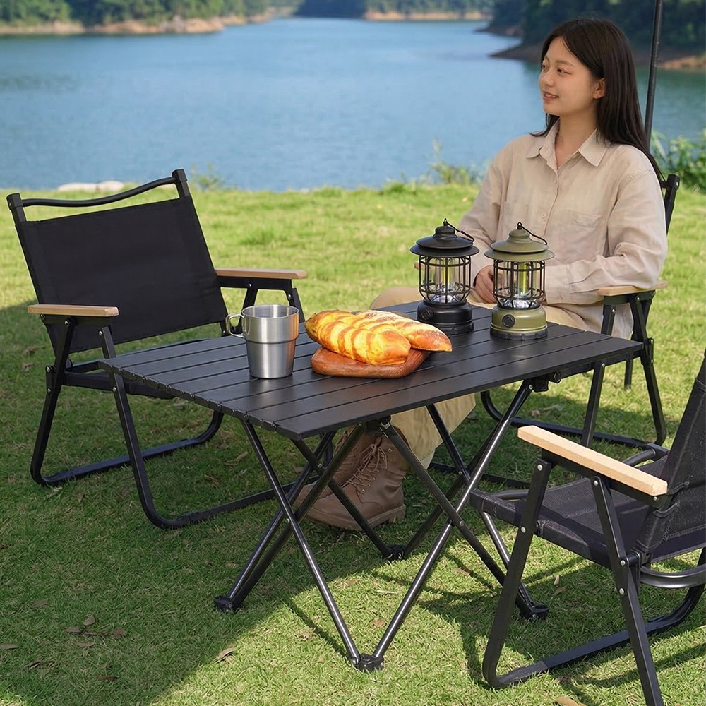 [런런피티]접이식 캠핑 테이블 초경량 휴대용 야외 테이블 방수 내구성 캠핑용 테이블, 블랙 18,800원