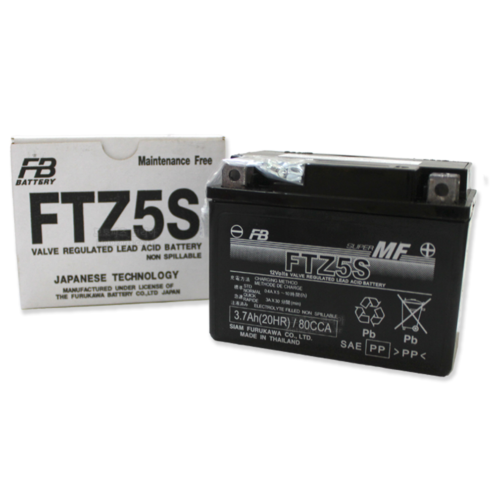 FB배터리 슈퍼커브110 슈퍼커브C125 12V-3.7AH 오토바이 밧데리 배터리, 1개, FTZ5S 43,000원