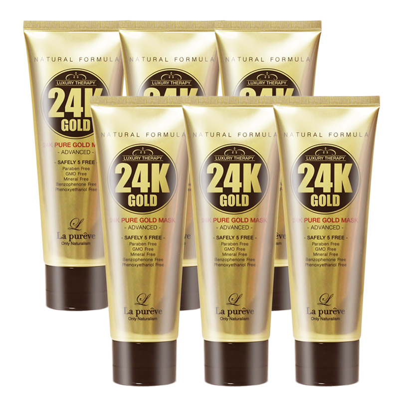 라퓨레브 24K 퓨어 골드 필오프팩 모공수축 뜯어내는 순금 모델링 필링 마스크 팩, 1개입, 6개 37,990원