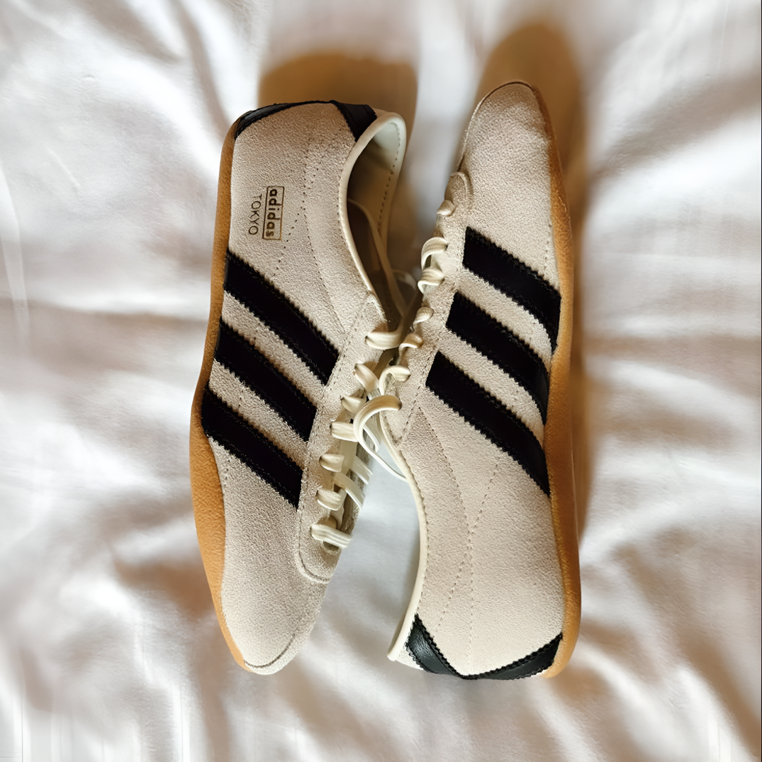 아디다스 도쿄 스웨이드 베이지 블랙 COCOBLANK 양말증정, 현재가 129,000원