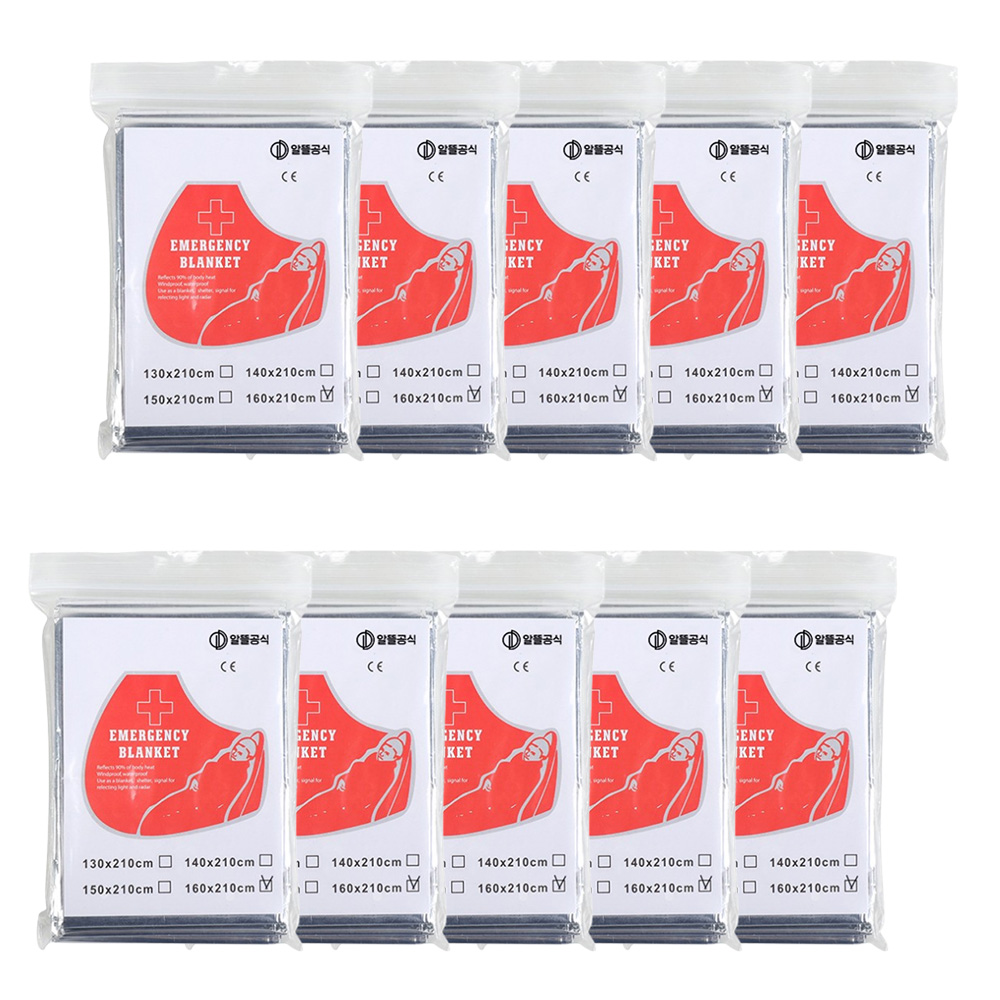 알뜰공식 비상용 보온 은박 담요 대 160 x 210 cm 6,930원