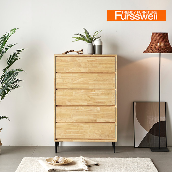 퍼스웰 펜토스 멀바우/고무나무 800 5단서랍장(JN_010) 339,000원