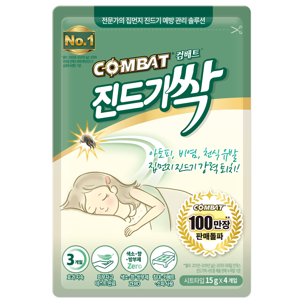 컴배트 진드기 싹 시트, 60g, 1개 9,000원