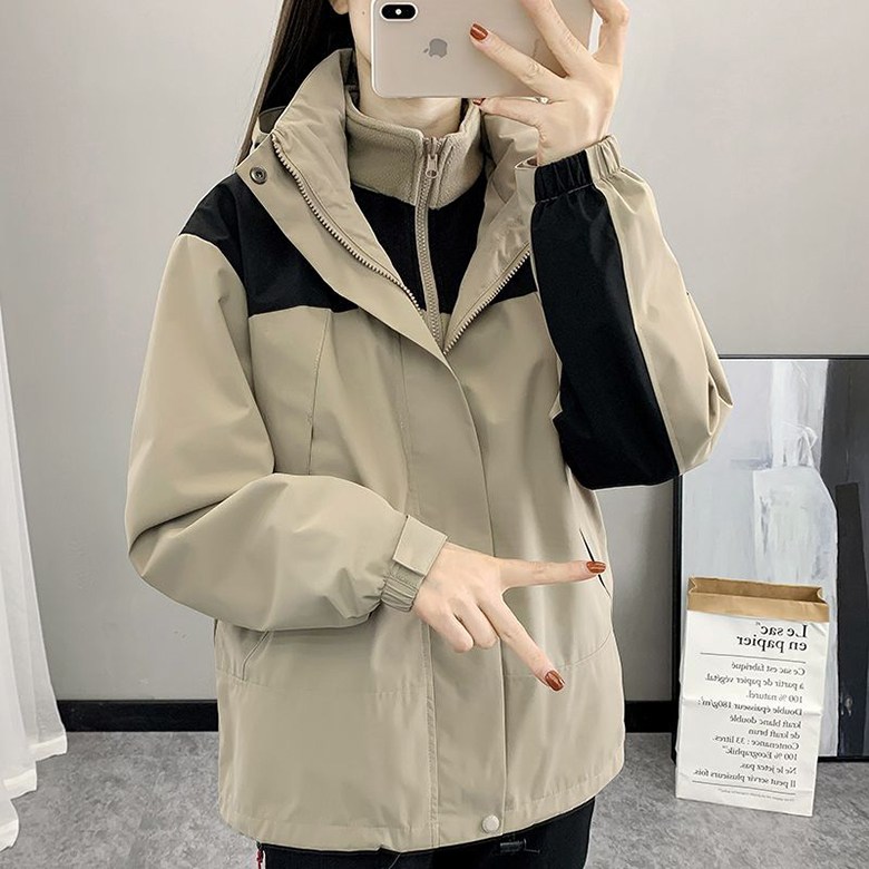 ORZQU 가을 겨울 남녀 계절 바람막이 커플 기모 도톰 코트 방수 스키복 아웃도어 트레킹 등산복 점퍼 36,900원