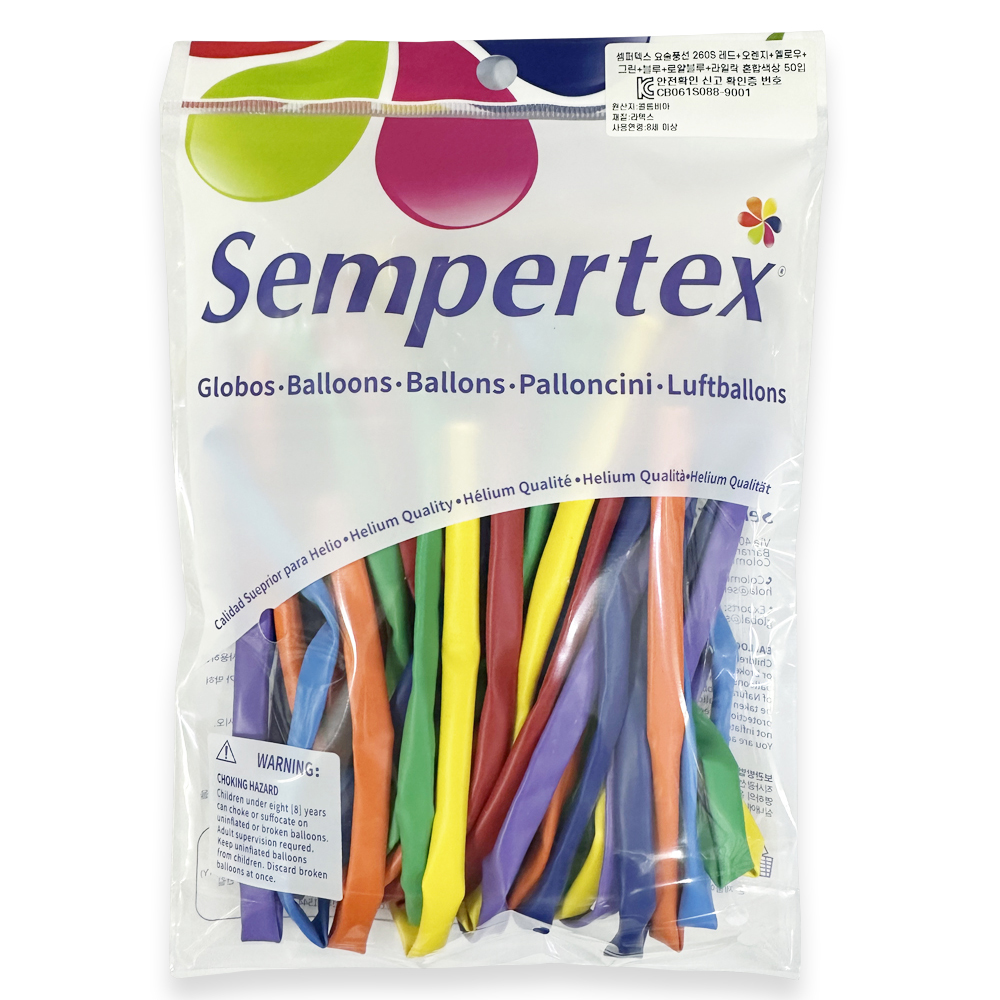 셈퍼텍스 요술풍선 260S 50p 세트 6,360원