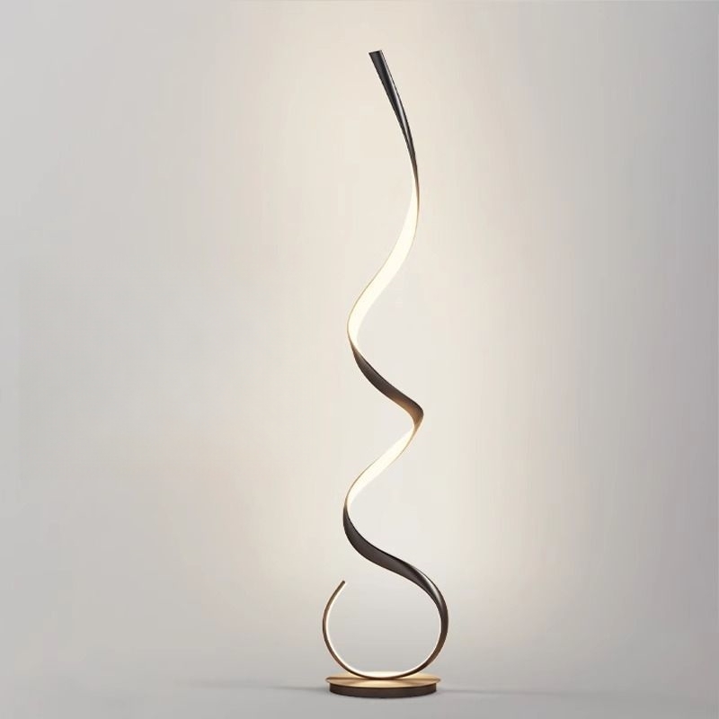 미니멀 디자인 플로어 램프 북유럽 스타일 풀 스펙트럼 웨이브 감성 라인 조명, 블랙 79,900원