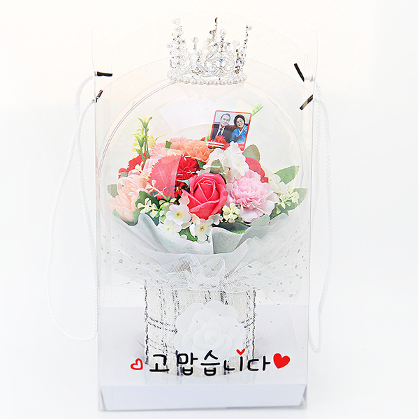 (대형)터지지 않는 카네이션 비누꽃 아크릴풍선(스승의날 어버이날 생신 화이트데이 이벤트 환갑 생신), 1개 39,900원