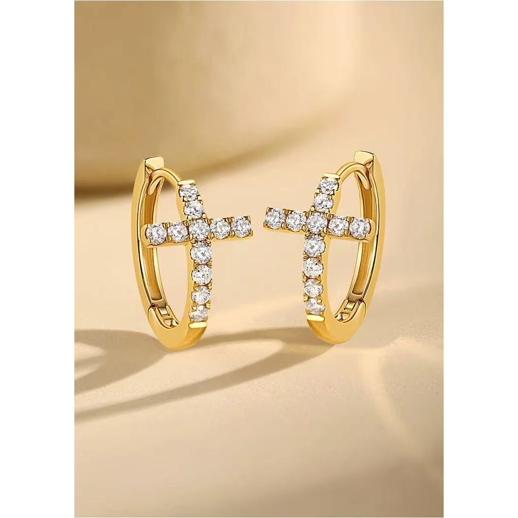 NXNA 16K 여성 큐빅 원터치 귀걸이 데이트 착용 BISCXF-ED005 도금 72,800원