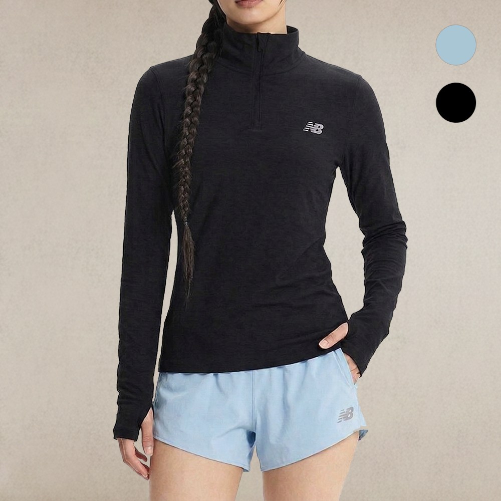 뉴발란스 여성 트레이닝 반집업 WT41150 긴팔 티셔츠 63,900원