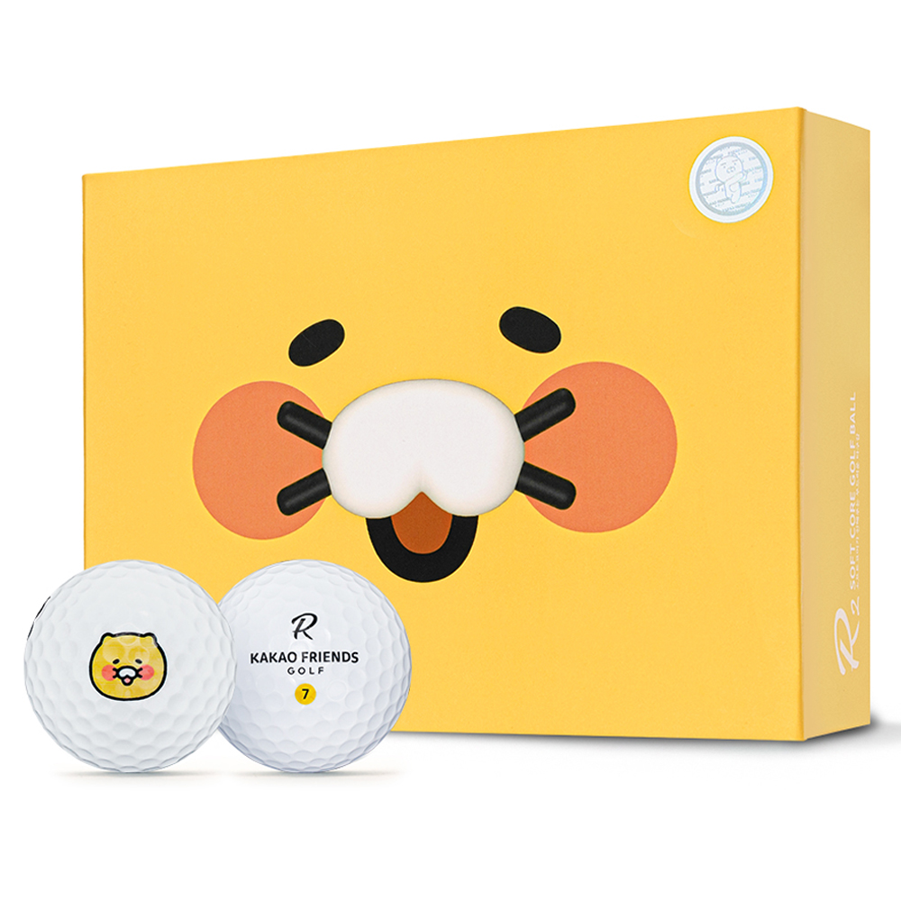 카카오프렌즈골프 R2 춘식이 페이스 에디션 골프공 2피스, 단일색상, 1개, 12개입 22,800원