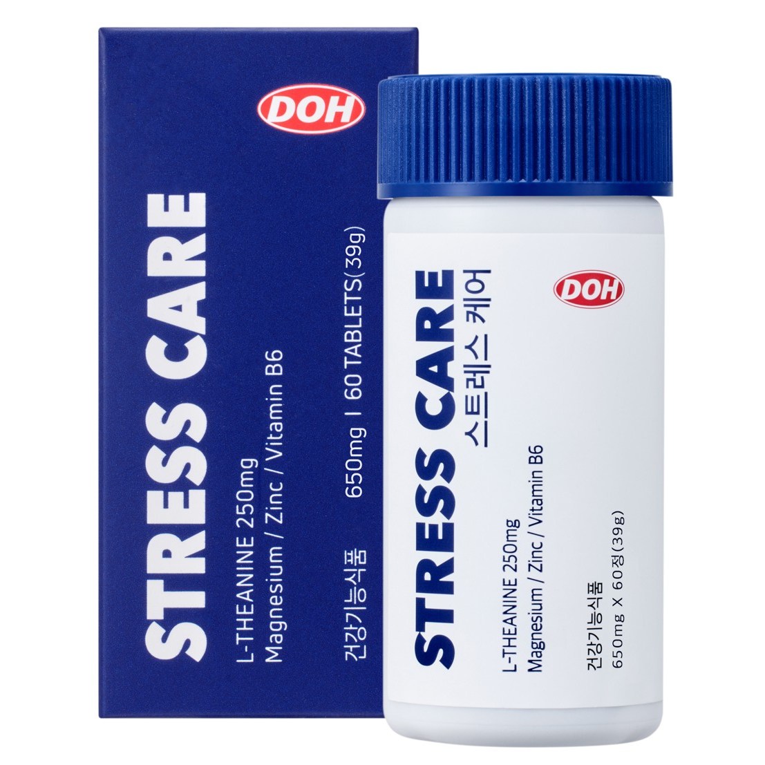 DOH 스트레스 케어 정신과전문의 대표가 만든 영양제 (테아닌 트립토판 마그네슘 비타민 B6 아연) [원산지:국산] 30,600원