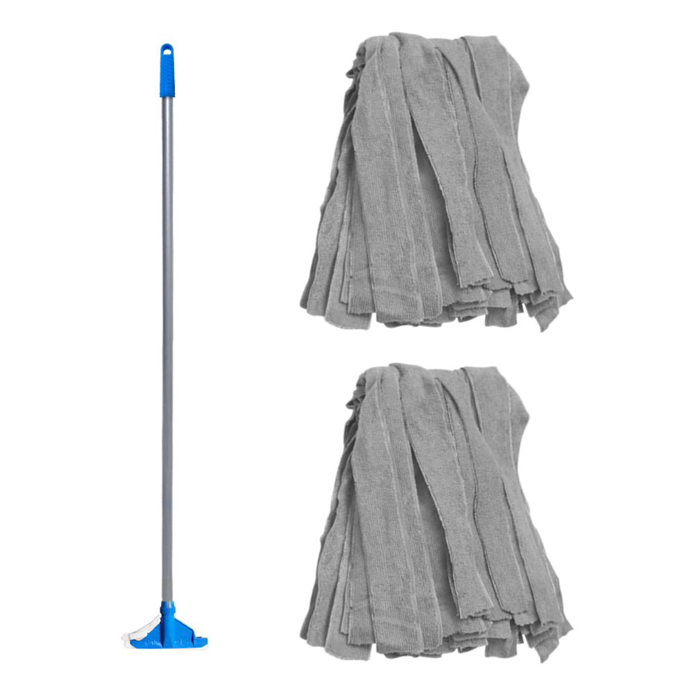 월드크린 파워홀드마포대 125cm + 극세사마포걸레 그레이 270g 2p 세트, 1세트 15,500원