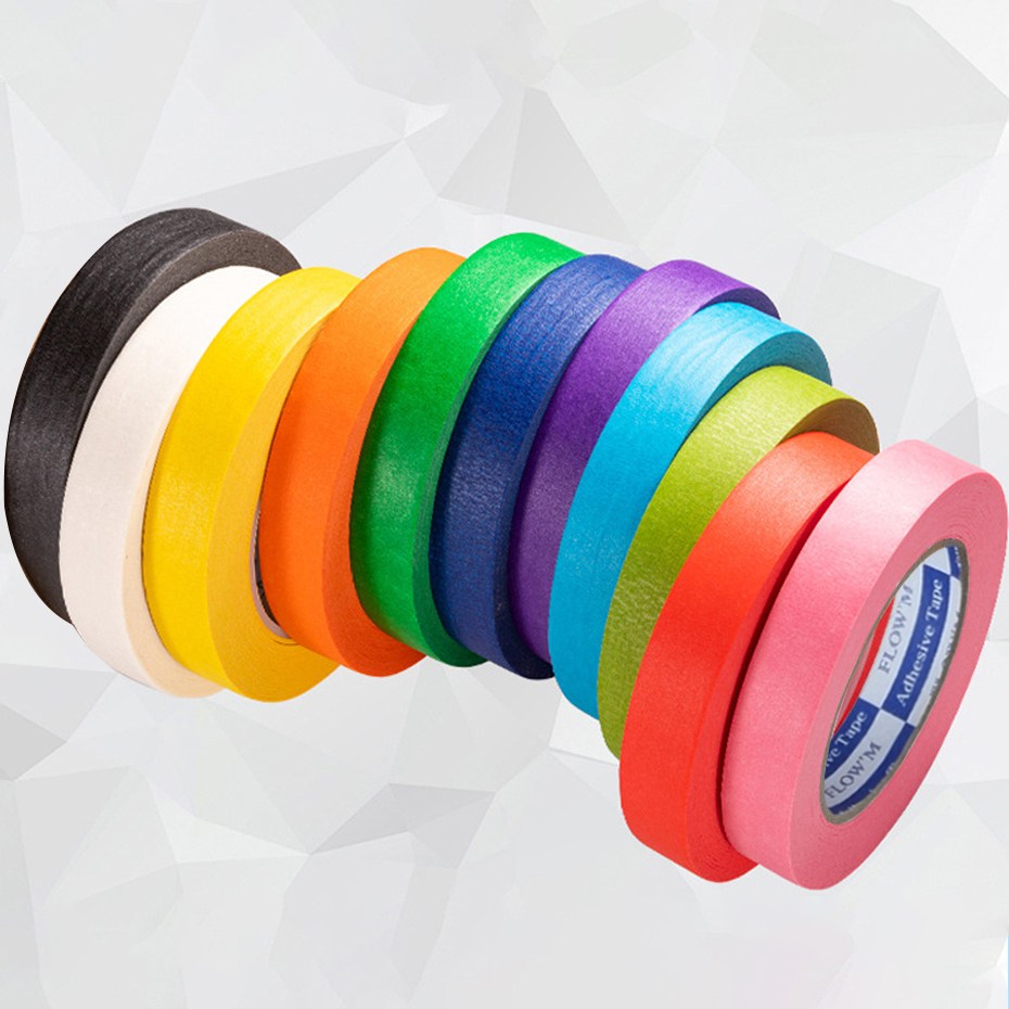 컬러마스킹테이프 24mm 40M 공예용테이프 차량도색 학습용종이테이프, 1개, 진녹 3,700원